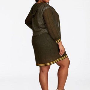 Ashley Stewart Cotton Mesh Duster Coat Size 26 NWT